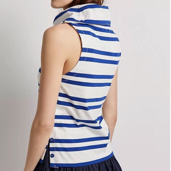 Anthropologie Maeve Sailor Cowl-Neck Top - Picture 3 of 6